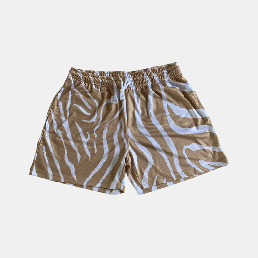 Brown Mesh Shorts